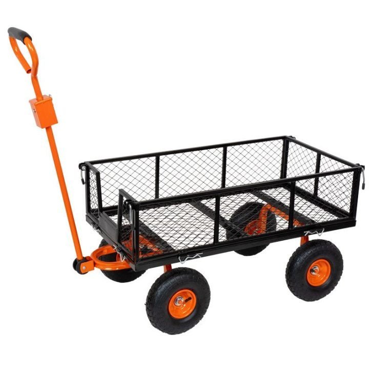Chariot de jardin max 300kg saint pierre du champ avec bâche et parois amovibles – Image 2