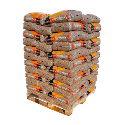 Granulés de bois premium – crépito – palette de 72 sacs de 15kg