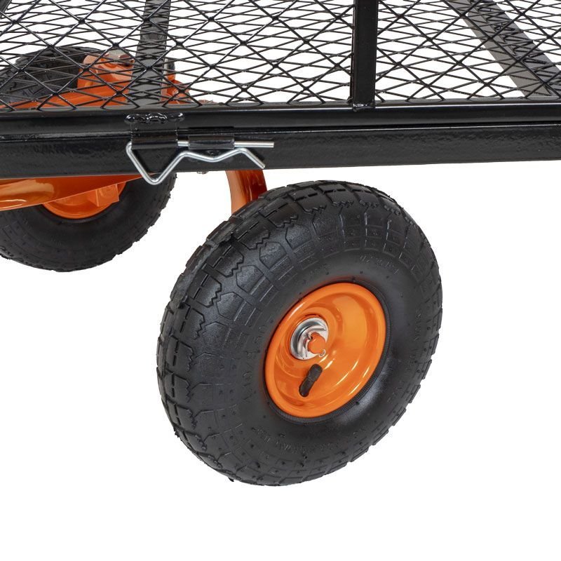 Chariot de jardin max 300kg saint pierre du champ avec bâche et parois amovibles – Image 4